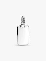 Engravable Rectangle Tag Pendant Sterling silver