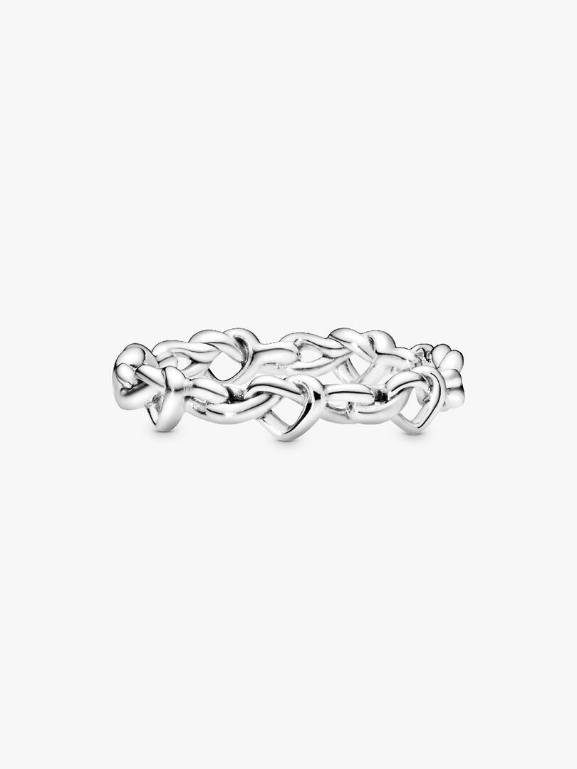 Knotted Hearts Ring Sterling silver