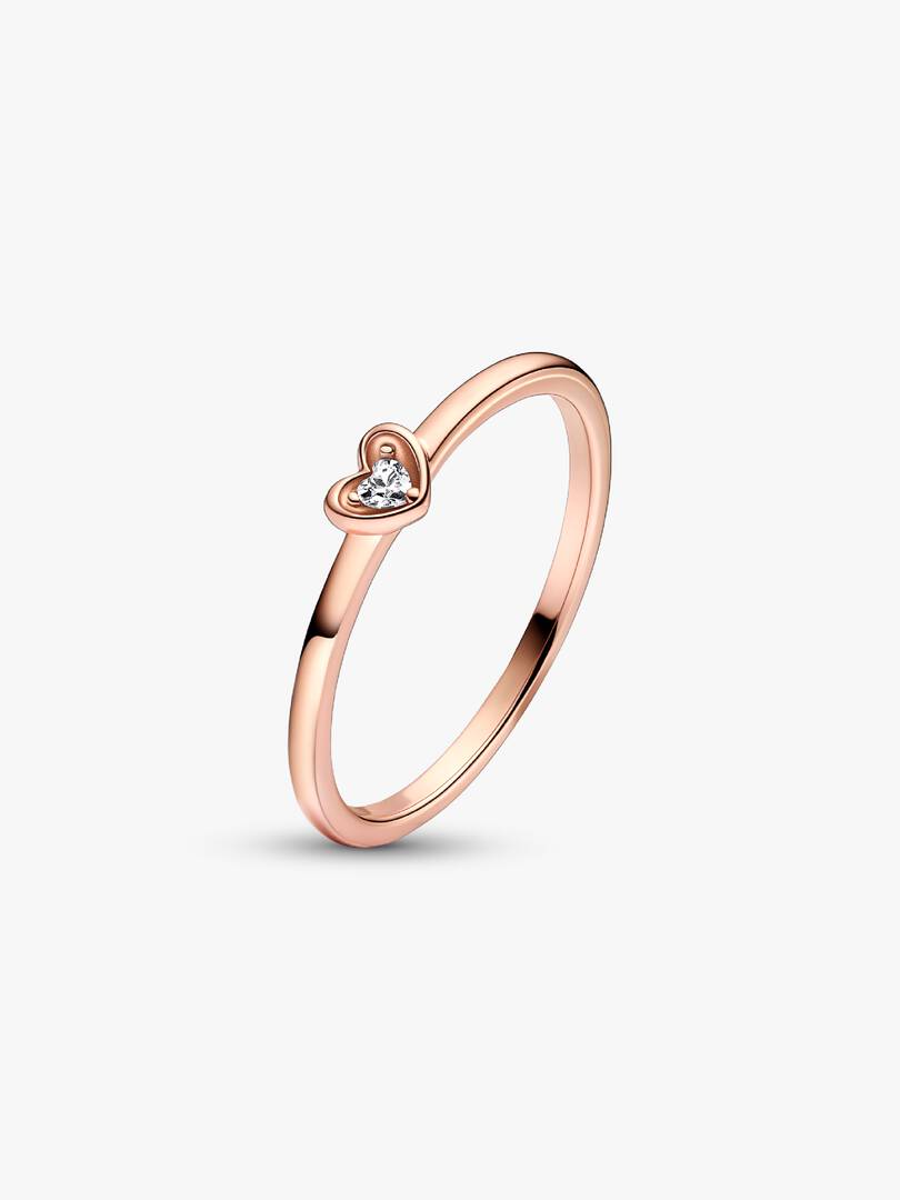 FINAL SALE - Radiant Heart Ring 14k rose gold plating