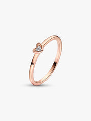 FINAL SALE - Radiant Heart Ring 14k rose gold plating